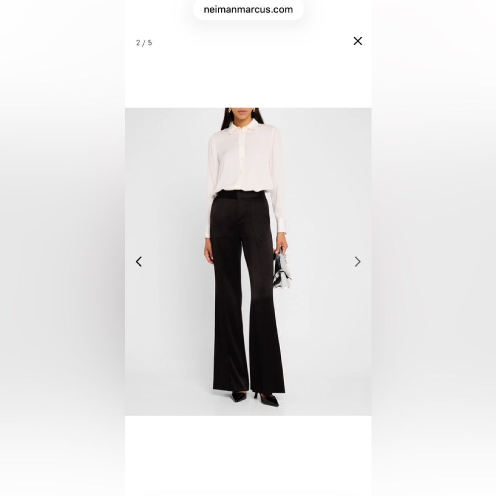 Alice and Olivia Women's Black satin Dylan pant